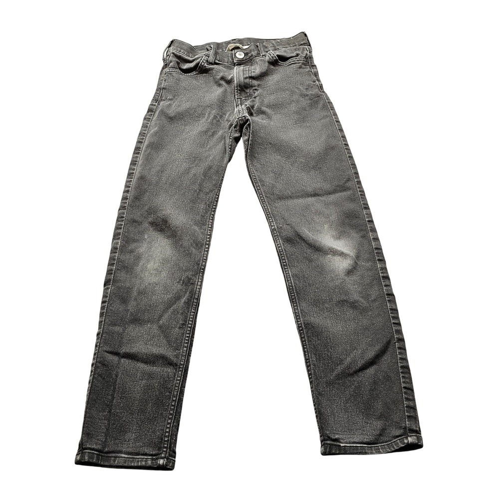 H&M &Denim Slim Fit Jeans Boys Washed Black Gray 5-Pocket Casual Trousers